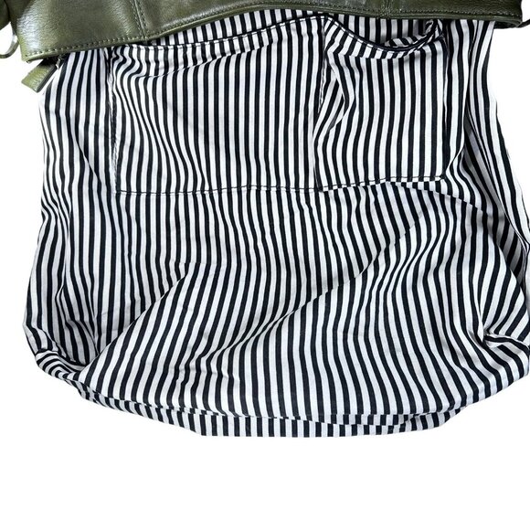 Charming Charlie Womens Green Hobo Handbag Shoulder Bag Purse Striped Lining - Picture 5 of 14